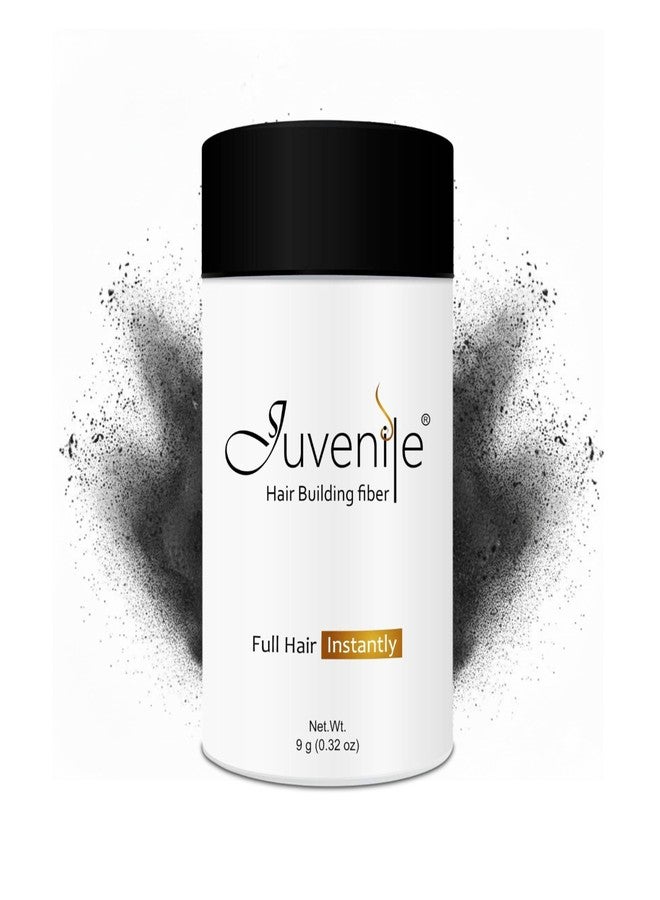 جوفينايل مُكثّف شعر الشباب يُخفي المناطق الظاهرة، ألياف شعر سوداء، ألياف بناء الشعر لإخفاء الشعر للرجال والنساء، غير قابلة للكشف تمامًا، 9 غرام (أسود) - Image 1