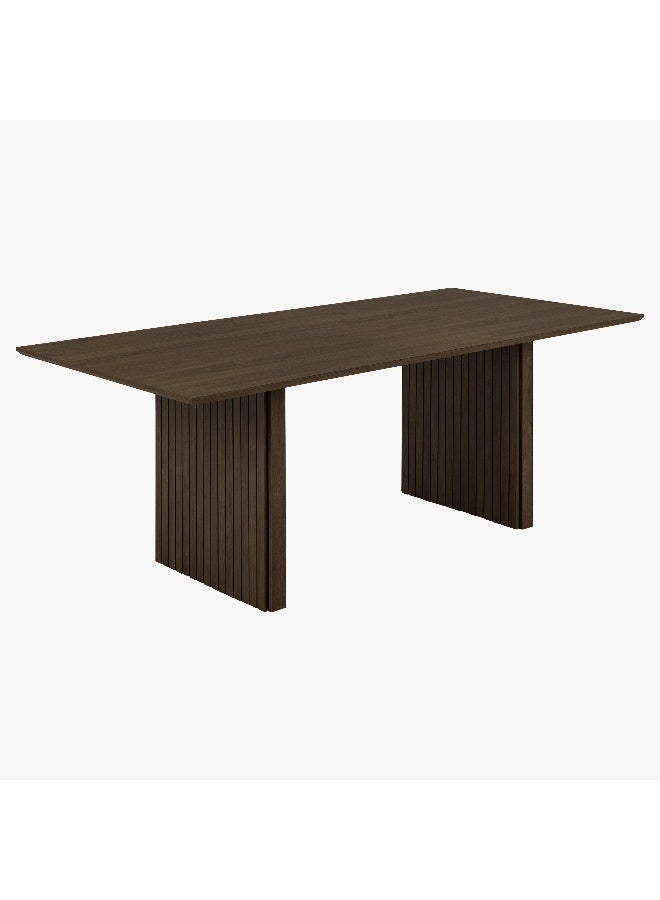 Home Box Ashwell 8-Seater Dining Table - Dark Brown - Image 1