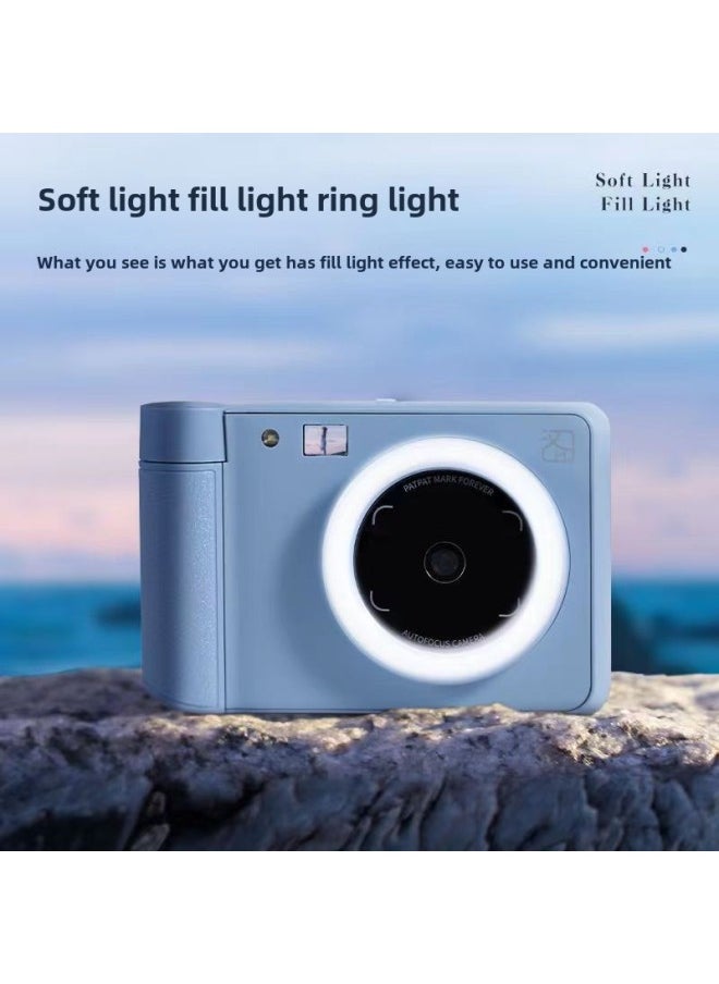 Generic Han Yin Z1 Polaroid One-time Imaging Camera Photo Printer Digital Photo Color Printing Student Camera-Color:Blue With 45 Photographic Paper, The Official Standard  - Image 1