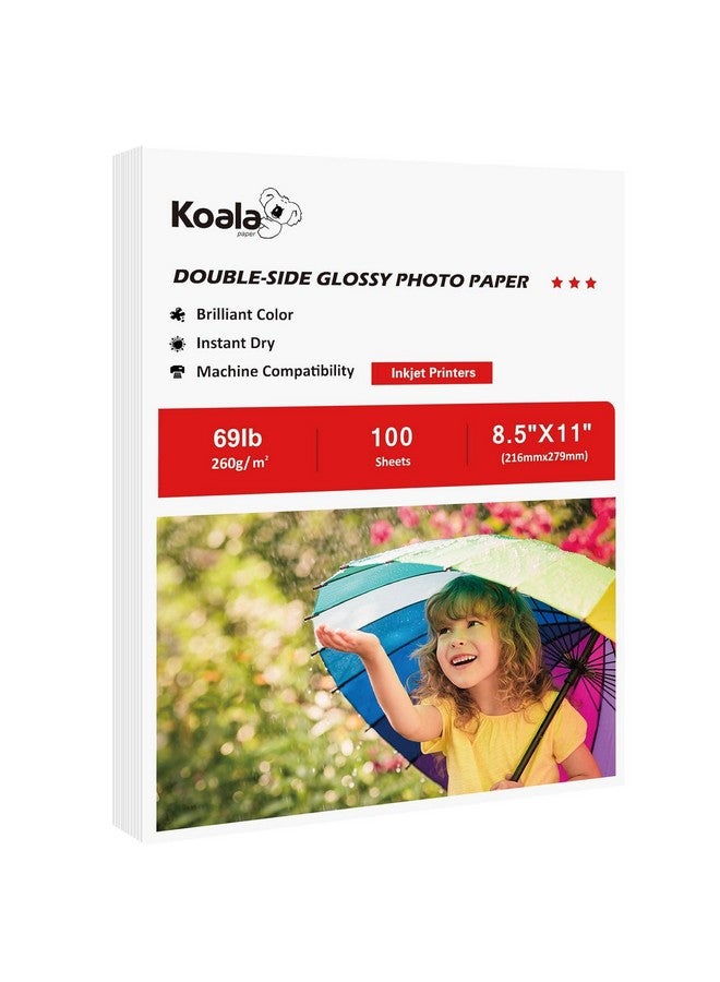 KOALA PAPER Koala Thick Photo Paper 8.5X11 Inches Heavyweight Double Sided High Glossy 100 Sheets 260Gsm Only Compatible With Inkjet Printer - Image 1