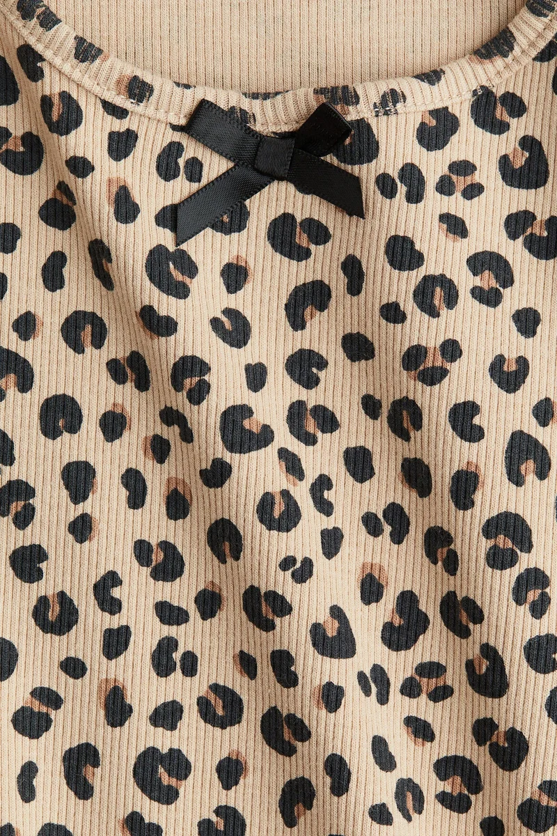 H&M Picot-trimmed jersey top