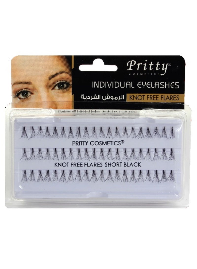Pritty Eyelash- Flare 5Ply Knot Free Short Black 1 Pc