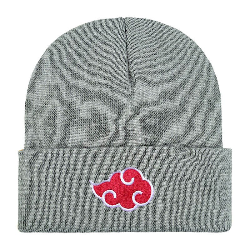 Naruto Cloud Knit Beanie Unisex Winter Warm Light Silver Gray 
