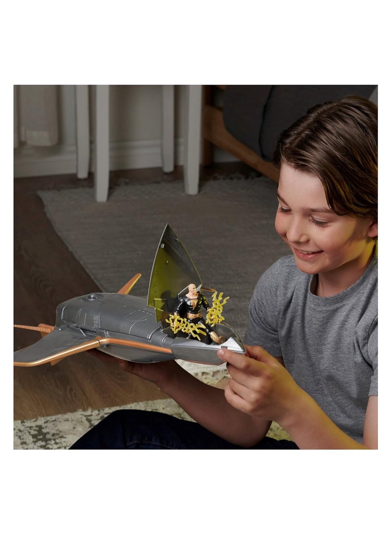 DC Comics, Hawk Cruiser Patrol, Includes Black Adam and Hawkman Action Figures, Over 16-inch Wide, First Edition, Super Hero Kids Toys For Boys and Girls Aged 4 and Up - Image 3