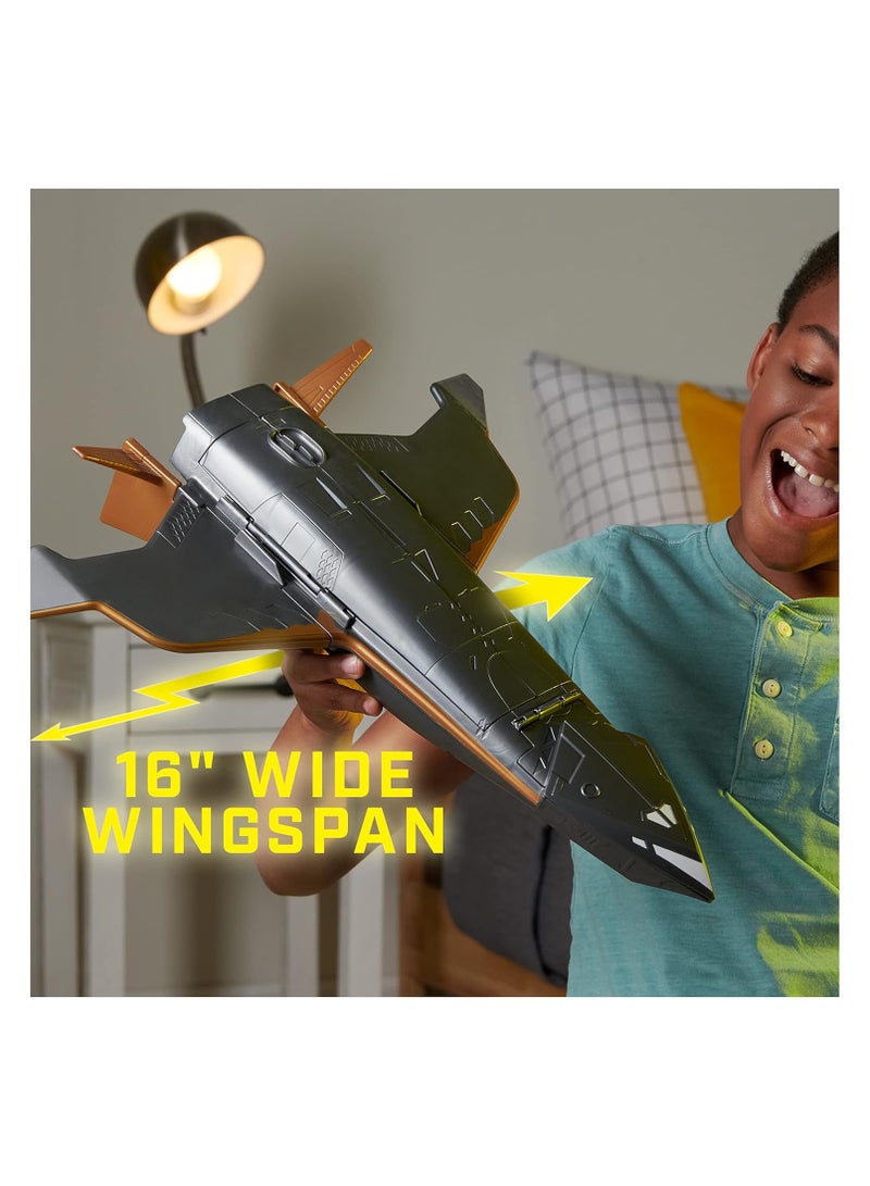 DC Comics, Hawk Cruiser Patrol, Includes Black Adam and Hawkman Action Figures, Over 16-inch Wide, First Edition, Super Hero Kids Toys For Boys and Girls Aged 4 and Up - Image 4