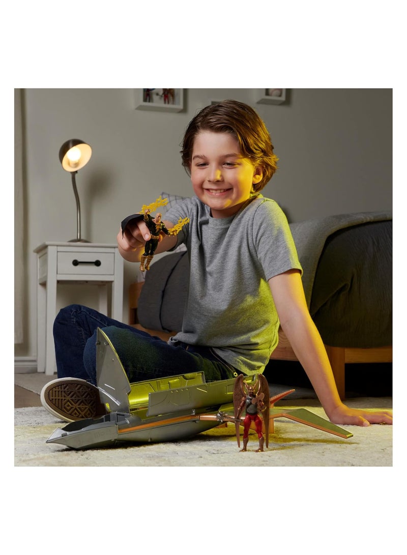 DC Comics, Hawk Cruiser Patrol, Includes Black Adam and Hawkman Action Figures, Over 16-inch Wide, First Edition, Super Hero Kids Toys For Boys and Girls Aged 4 and Up - Image 5