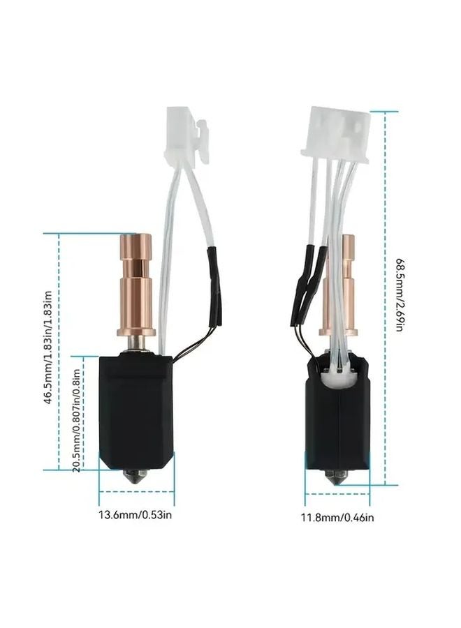 Upgrade Hotend For Anycubic Kobra S1 S1C Combo 0 6mm High Temp All Metal 24V 48W - Image 4