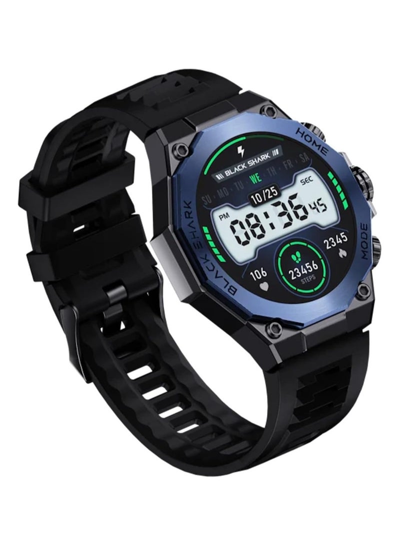 Black Shark Watch S1 Pro Smart Watch With 1.43-inch AMOLED Display,15 Days Battery Life, 100+ Sports Modes, Gaming Health Monitoring, IP68 Water Resistance, Fully Washable Smartwatch - Blue - Image 1
