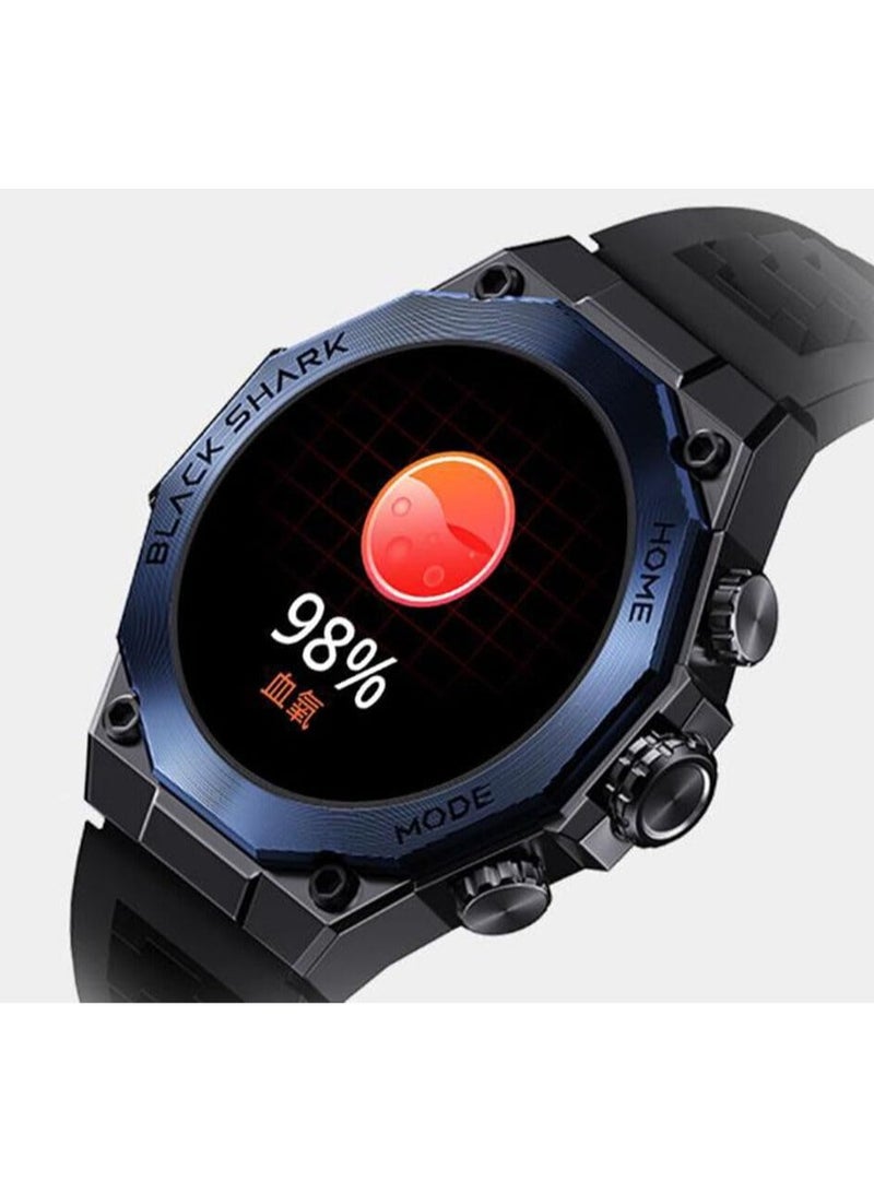 Black Shark Watch S1 Pro Smart Watch With 1.43-inch AMOLED Display,15 Days Battery Life, 100+ Sports Modes, Gaming Health Monitoring, IP68 Water Resistance, Fully Washable Smartwatch - Blue - Image 2