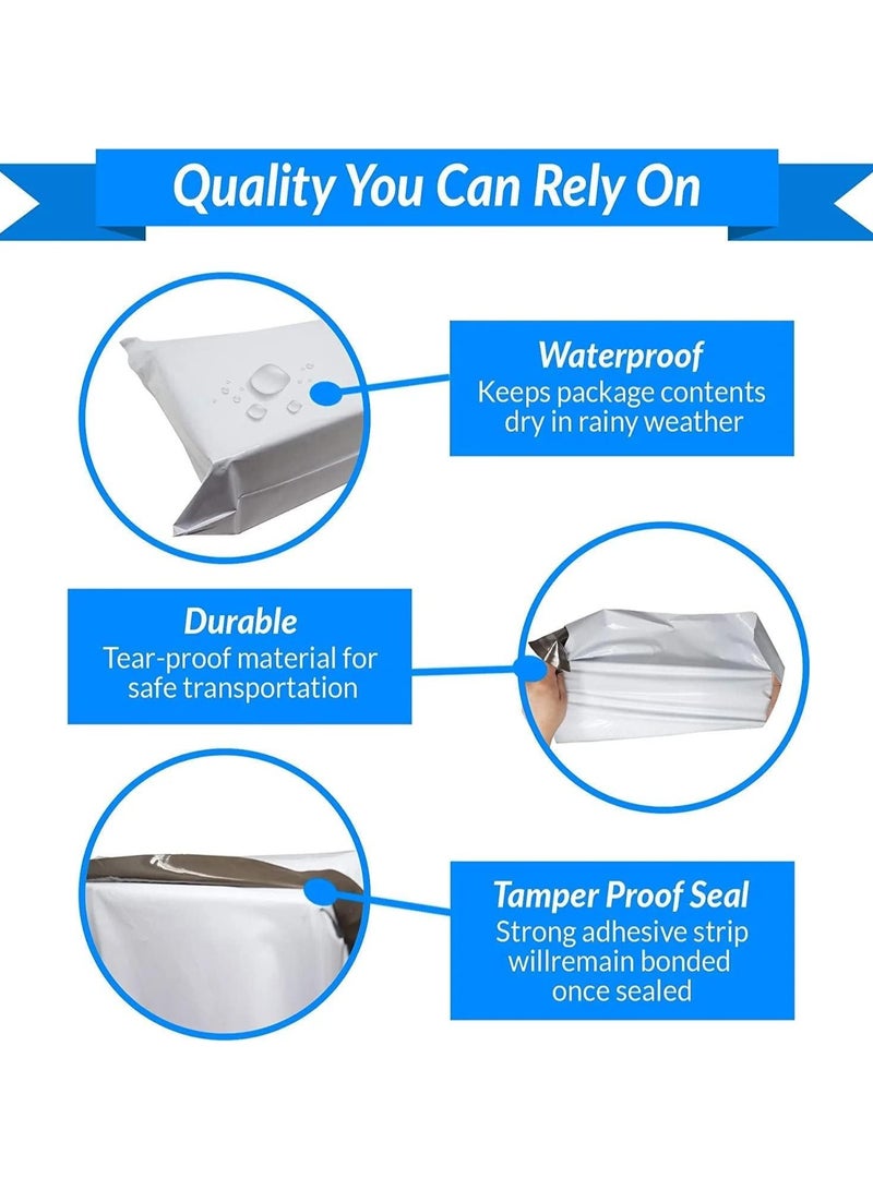 MARKQ White Poly Mailers Bag, 60 x 80 cm Adhesive Self-seal Shipping Bags, 100 Pack Envelopes for Packaging Delivery Posting Parcel Postals Clothes - Image 5