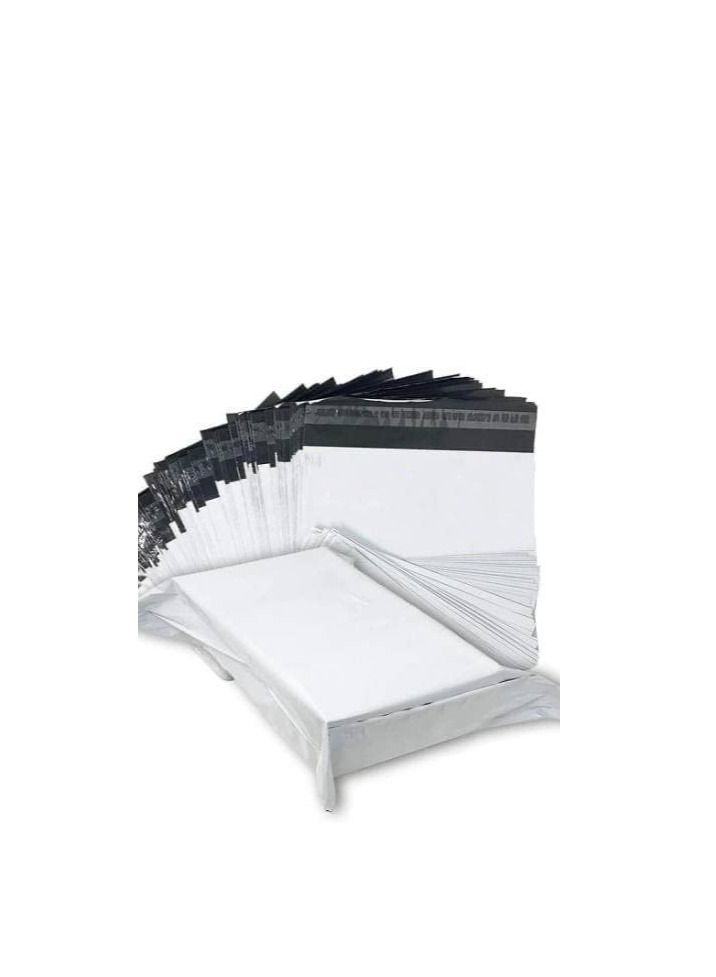 MARKQ White Poly Mailers Bag, 60 x 80 cm Adhesive Self-seal Shipping Bags, 100 Pack Envelopes for Packaging Delivery Posting Parcel Postals Clothes - Image 1