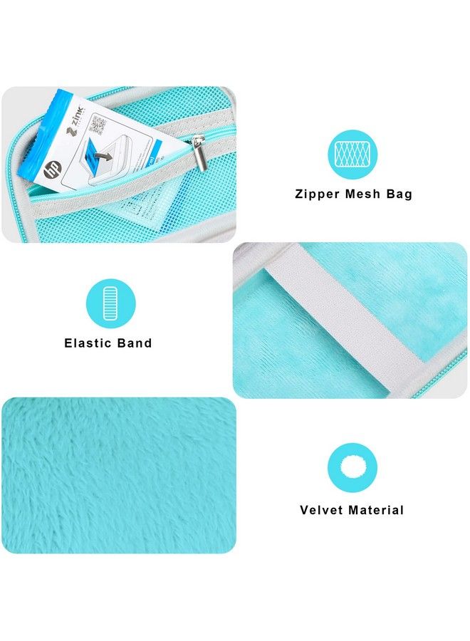 Canboc Hard Carrying Case For Kodak Printomatic Digital Instant Print Camera Zipper Mesh Bag Fit Zink Paper Cable Green - Image 4