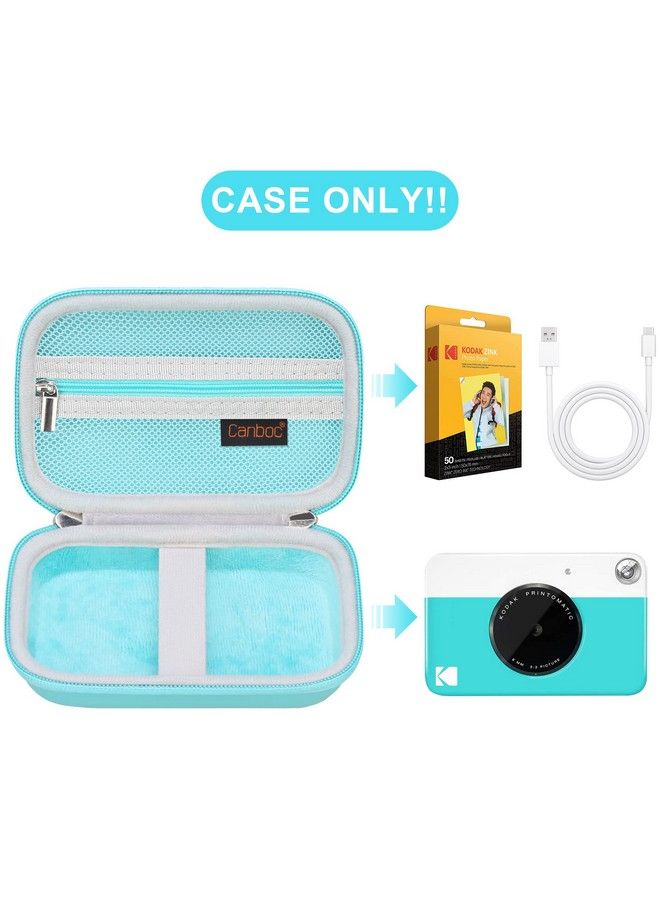 Canboc Hard Carrying Case For Kodak Printomatic Digital Instant Print Camera Zipper Mesh Bag Fit Zink Paper Cable Green - Image 3