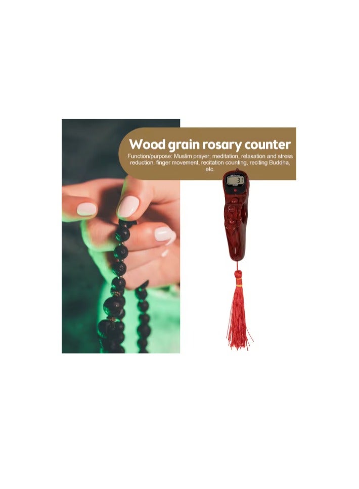 Beauenty Digital Tasbih Tally Counter – Red Handheld Zikr Counter with LCD Display - Image 3