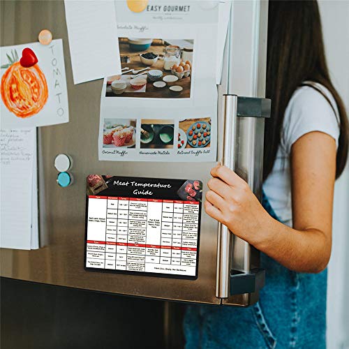 Foxany Meat Temperature Guide Magnet for Smoker - Big Font Internal Temp Chart for Kitchen Cooking - Image 4