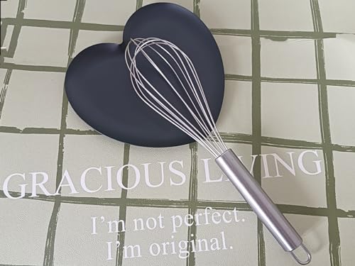 TOPYOKK Stainless Steel Spoon Rest for Stove Top, Cute Spoon Rest for Kitchen Counter, Cooking Spoon Holder for Kitchen Counter, Utensil Rest for Spatula Ladle or Tong, 1 PCS (Heart, Matte black) - Image 5