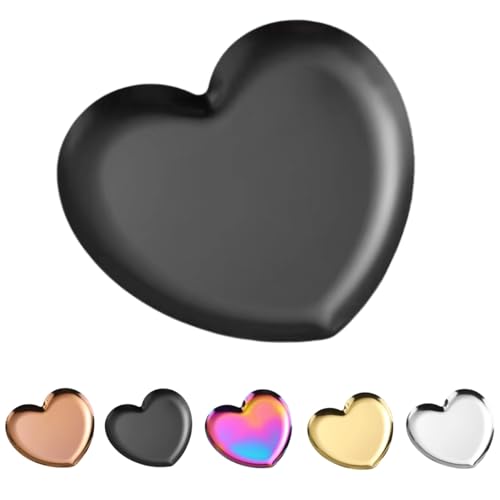 TOPYOKK Stainless Steel Spoon Rest for Stove Top, Cute Spoon Rest for Kitchen Counter, Cooking Spoon Holder for Kitchen Counter, Utensil Rest for Spatula Ladle or Tong, 1 PCS (Heart, Matte black) - Image 1