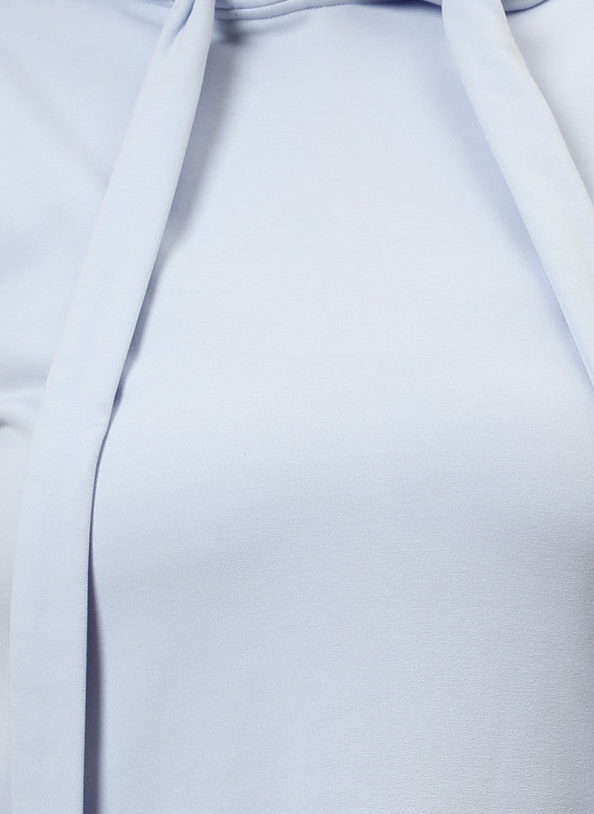 Athena Hooded Midi Dress for Women in Blue - Image 5