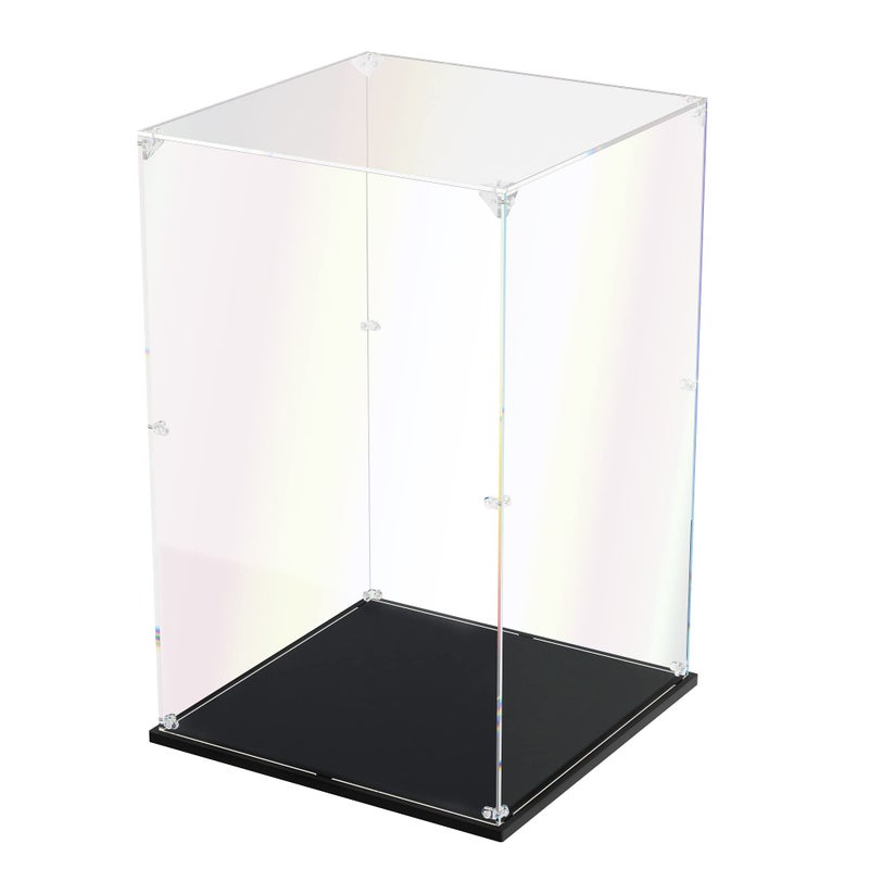 dofopo Clear Acrylic Display Case, Self-Assemble Showcase for Collectibles, Action Figures, Dolls- Alternative Glass Box for Commemorative Gifts (10x10x15.7inch, 25x25x40 cm) - Image 1