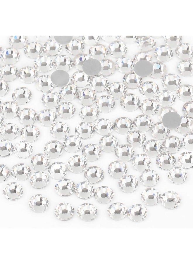 BEADSLAND - Flat Back Crystal Rhinestones Round Gems For Nail Art And Craft Glue Fix, Crystal (4.64.8Mm) Ss20/1440Pcs - Image 1
