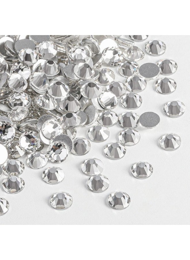 BEADSLAND - Flat Back Crystal Rhinestones Round Gems For Nail Art And Craft Glue Fix, Crystal (4.64.8Mm) Ss20/1440Pcs - Image 1