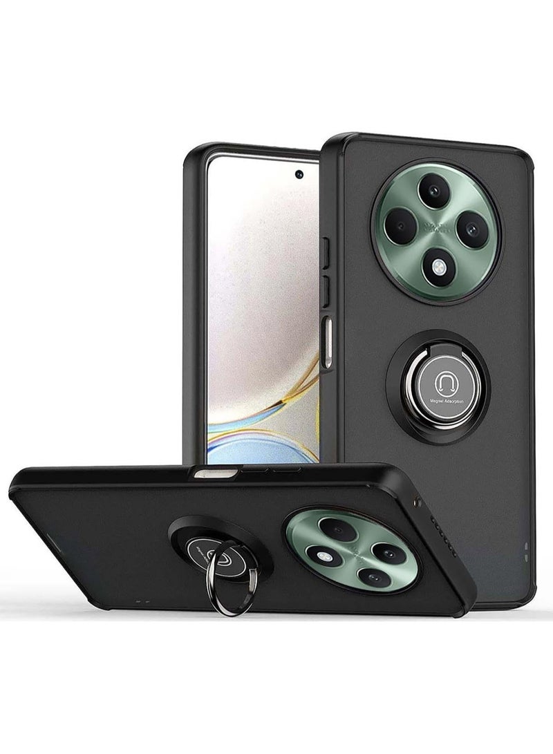 Case For Xiaomi Redmi 14C Rotational Metal Ring Grip Kickstand Cover Magnetic Car Mount Holder Case Shockproof TPU Bumper Protection Case for Redmi 14C - Image 1