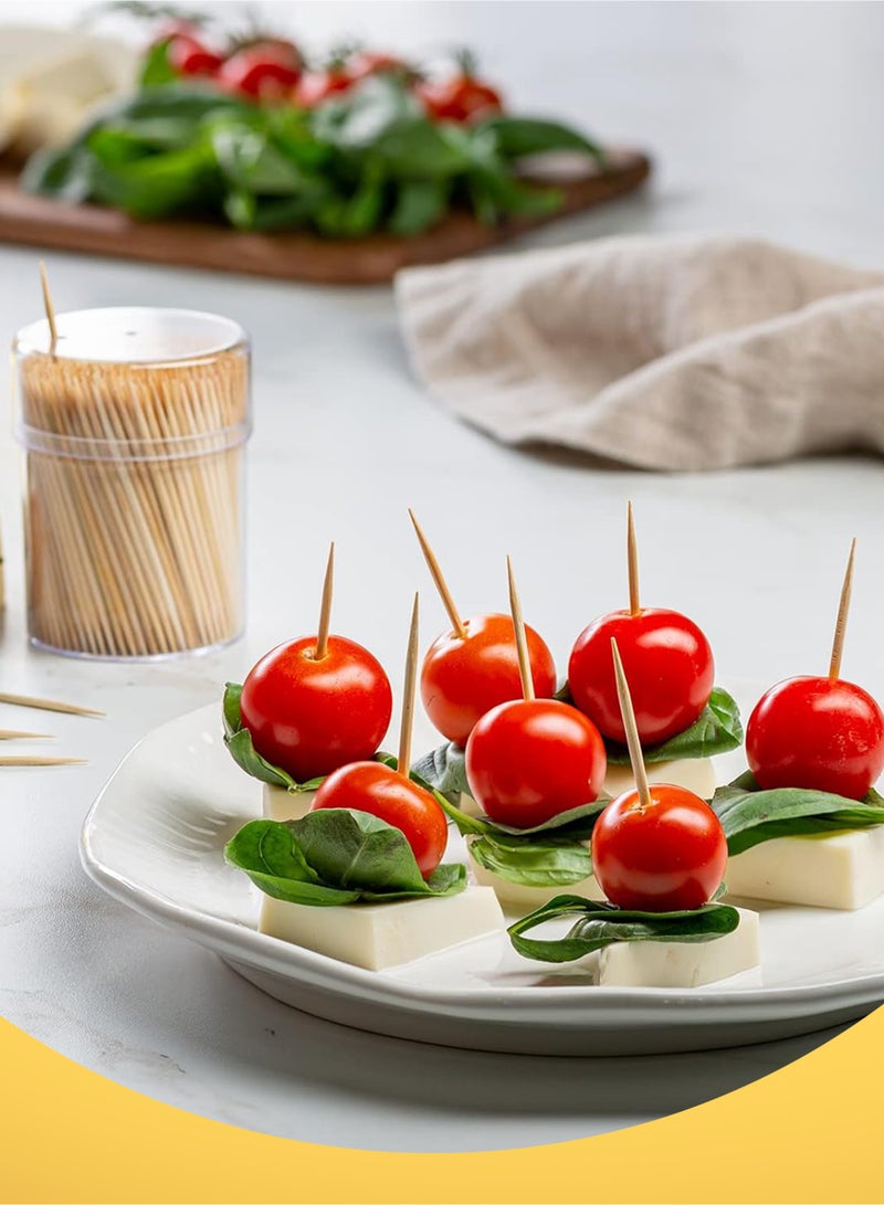 500 قطعة أعواد أسنان من الخيزران عالية الجودة للاستخدام المنزلي والحفلات والمطاعم والشواء وتزيين الفاكهة - Image 3