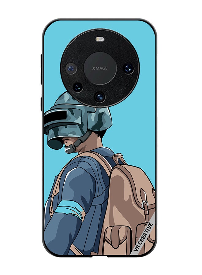 VR CREATIVE Protective Case Cover For Huawei Mate 60 Pro Helmet And In Military Uniform Design Multicolour - Image 1
