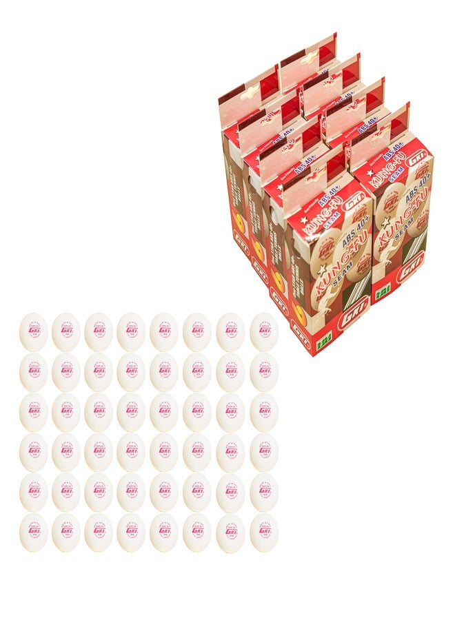 GKI KUNG-FU ABS Plastic 40+ Table Tennis Ball, Pack of 48 (White) - Regular Size - Image 4