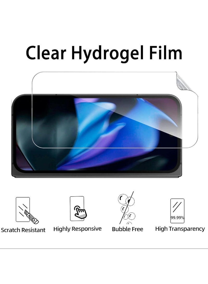 Screen Protector Compatible with Google Pixel 9 Pro Fold, 【2 Pack】 Flexible Screen Protector + 【2 Pack】 Glass Camera Lens Protector, HD, Ultra-thin - Image 2