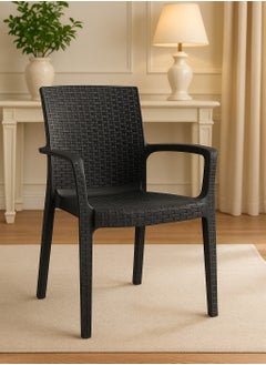 ALMUFARREJ Set of 2 sturdy plastic chairs for dining room, living room, kitchen and outdoor areas 