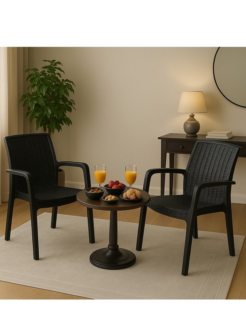 المفرج كرسي من البلاستيك القوي لغرفة الطعام والمعيشة والمطبخ و الأجواء الخارجية - Image 2