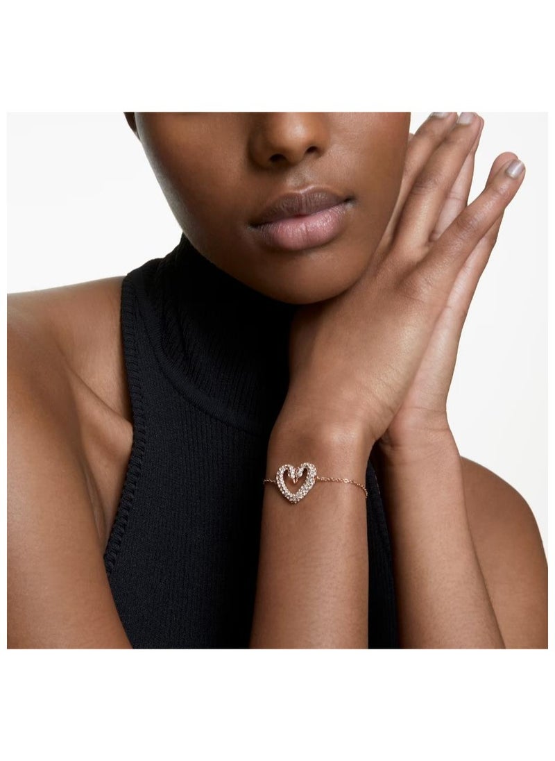 Generic - Una Swan Bracelet Heart Rose Gold Tone Plated - Image 1
