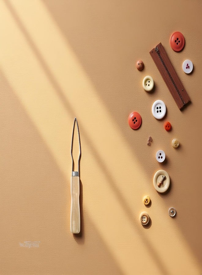 SquarezhenBo 1Pc Brown Shirts Button Hook Helper Clothes Shirts Pull Hand Puller Button Helper Assist Aid Zipper Arth Buttoning Hook N9M6 Easy for Limited Dexterity Caused by Arthritis, Dressing Aids - Image 4