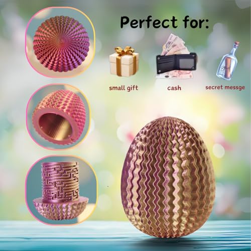 JHBEEY 2026 Creative Gift Box: Easter Egg Mystery Puzzle with Hidden Compartment, Reusable Brain Teaser Game for Adults & Kids, Money Gift Ideas for Birthday Christmas Party Celebration - Image 4