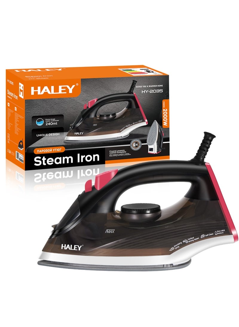 Haley - Haley Steam Iron, Non-Stick Soleplate, Vertical Steam, Adjustable Thermostat, Self-Clean Function, Steam Control, Overheat Protection, 360° Charging Base, Indicator Light (2 years Warranty) - Image 1