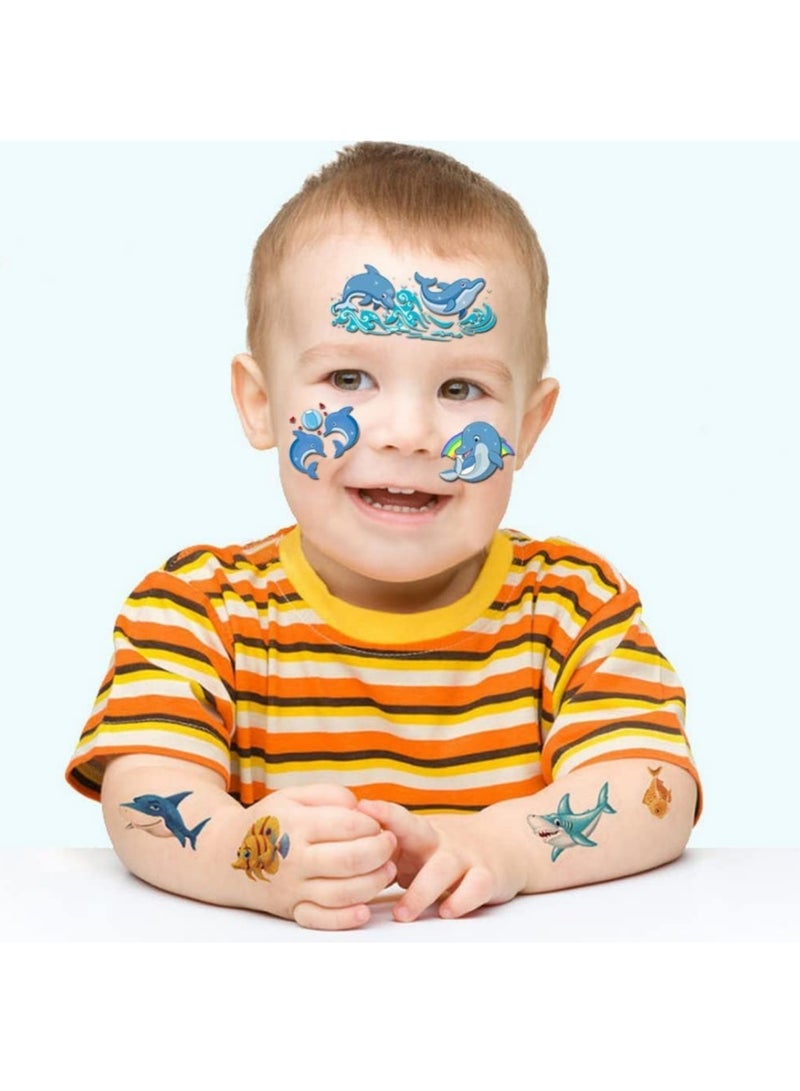 saykfoe [12 Pack] Animal Temporary Face Tattoo for Kids, Face Paint Stickers, Birthday Party Supplies Festival Favors - Makeup Skin Decor for Girl Boy - Bunny Butterfly Panda Giraffe Fairy Floral Festival Tattoos - Image 5