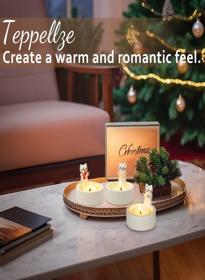Teppellze Cute Cat Candle Holder, Handmade Kitten Warming Paws Tealight Holder, Aesthetic Room Decor, Unique Gifts for Cat Lovers Women, Friends, Cat Moms (Gift Box Included) - Image 5