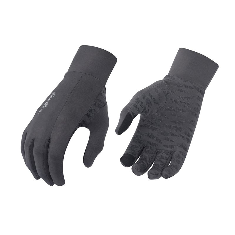 Eddie Bauer Touchscreen Warm Running Glove Liners Standard Mens and Womens Cool Weather Gloves Dark Grey Large - Image 2