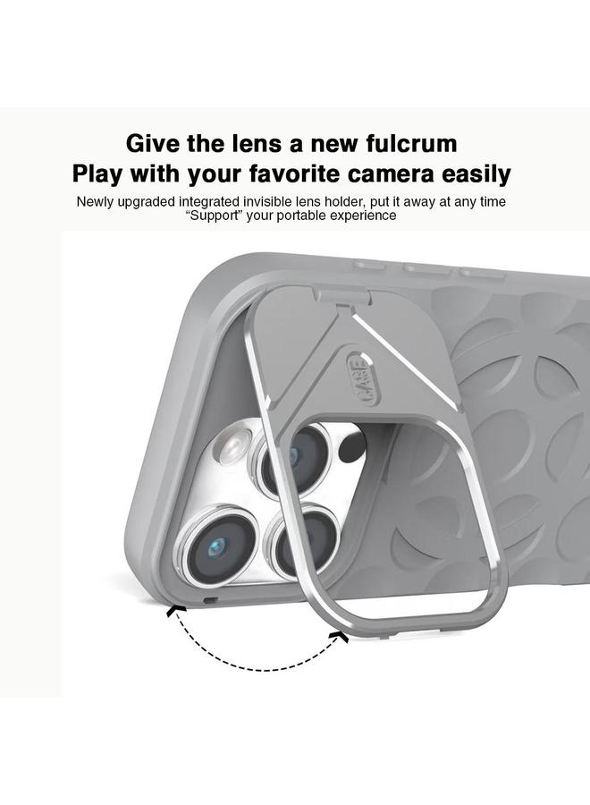 اس-توب جراب لهاتف iPhone 16 Pro Max مع حامل إطار عدسة MagSafe PC Hybrid TPU - Image 3