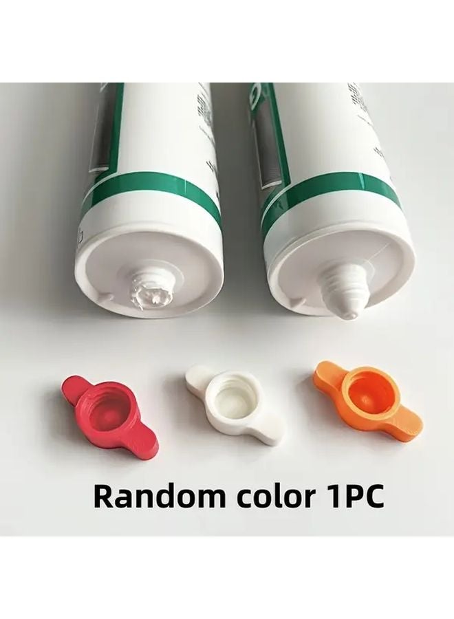 Random Color Glue Tube Cap Silicone Plastic Conical Design Prevents Quick Drying - Image 1