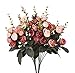 Houda Artificial Silk Fake Flowers Rose Floral Decor Bouquet,Pack of 2 (Pink Coffee) - Image 2