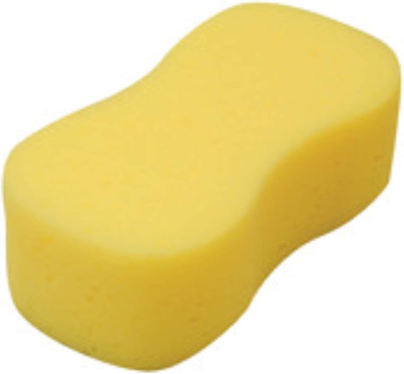 Detailer's Choice Giant Contoured Bone Wash Sponge, approx 8.25 x 4.25 x 2.5 in., Yellow, Easy-Grip Shape Holds Plenty of Wash Water, Clear-Coat Safe Absorbent Foam for Cars Trucks and Boats