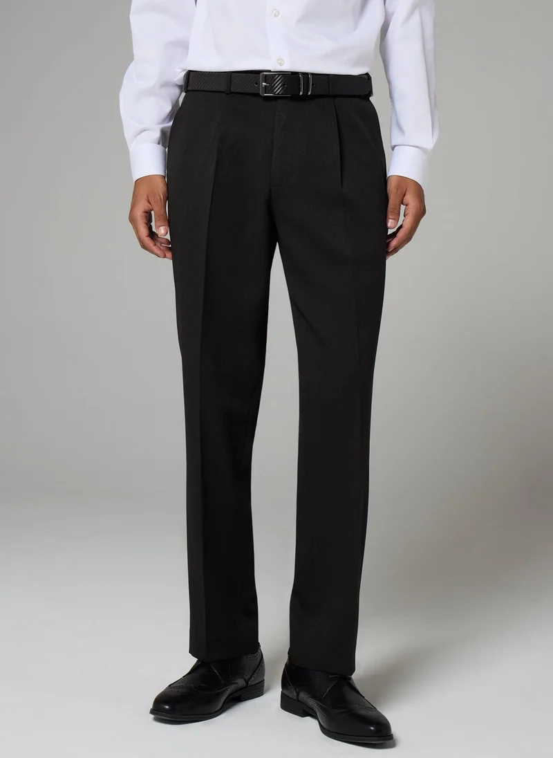 ماتلان Taylor & Wright Black Regular Fit Flexi Waist Trousers