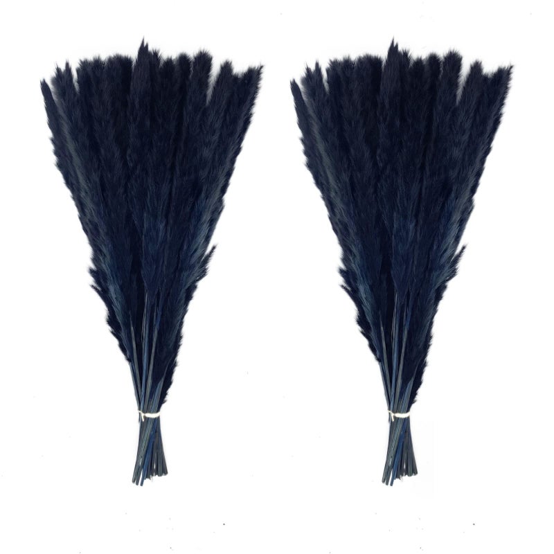 MLSG 60 Stems Pampas Grass 175Natural Dry Flowers Small Pampas Grass Branches for Vase Flower Arrangement Wedding Kitchen Home DecorBlack