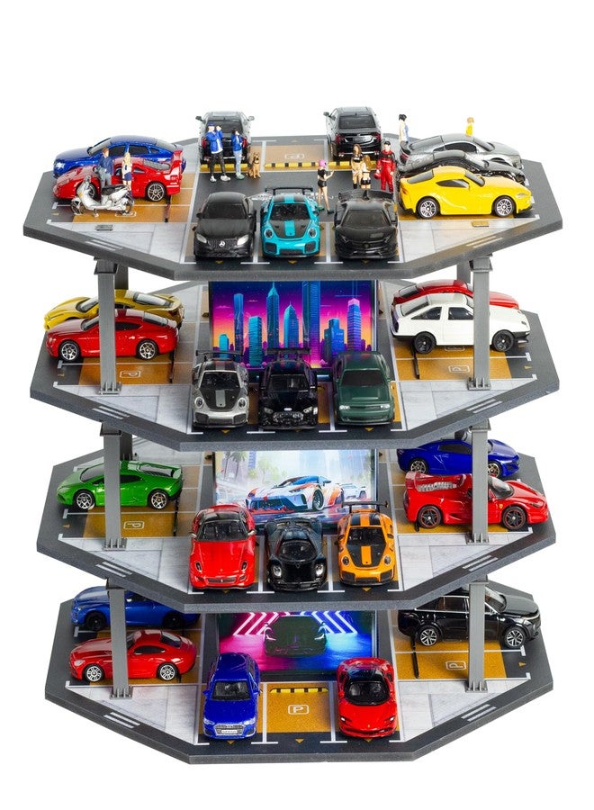 Gtcwmx 1/64 Scale Diecast Display Case with Octagonal Car Garage Diorama - Image 1