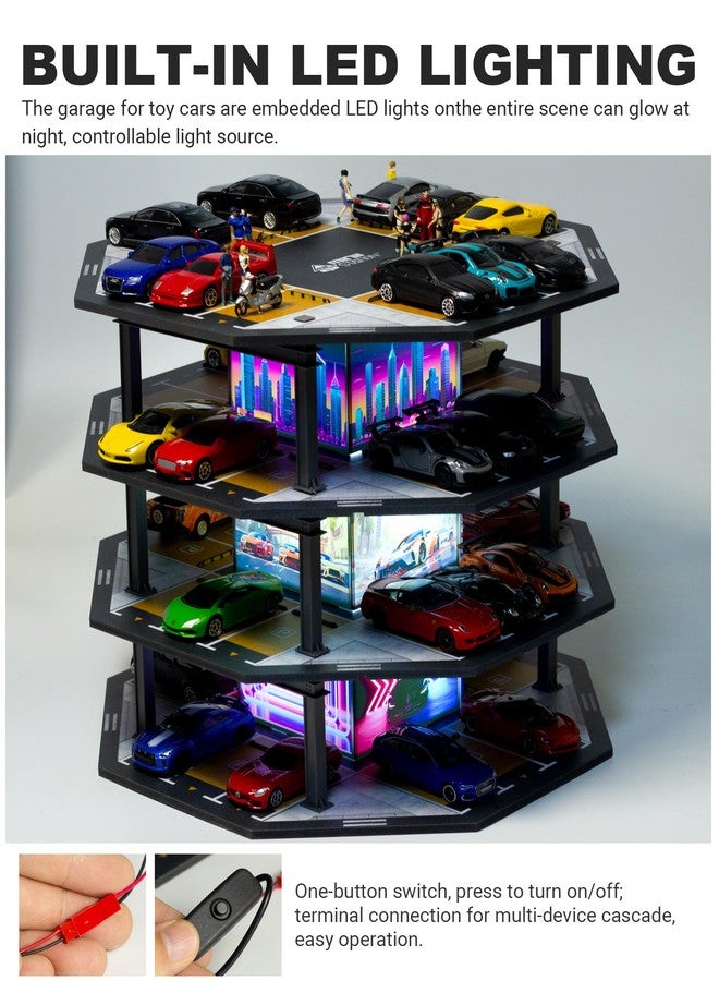 Gtcwmx 1/64 Scale Diecast Display Case with Octagonal Car Garage Diorama - Image 4