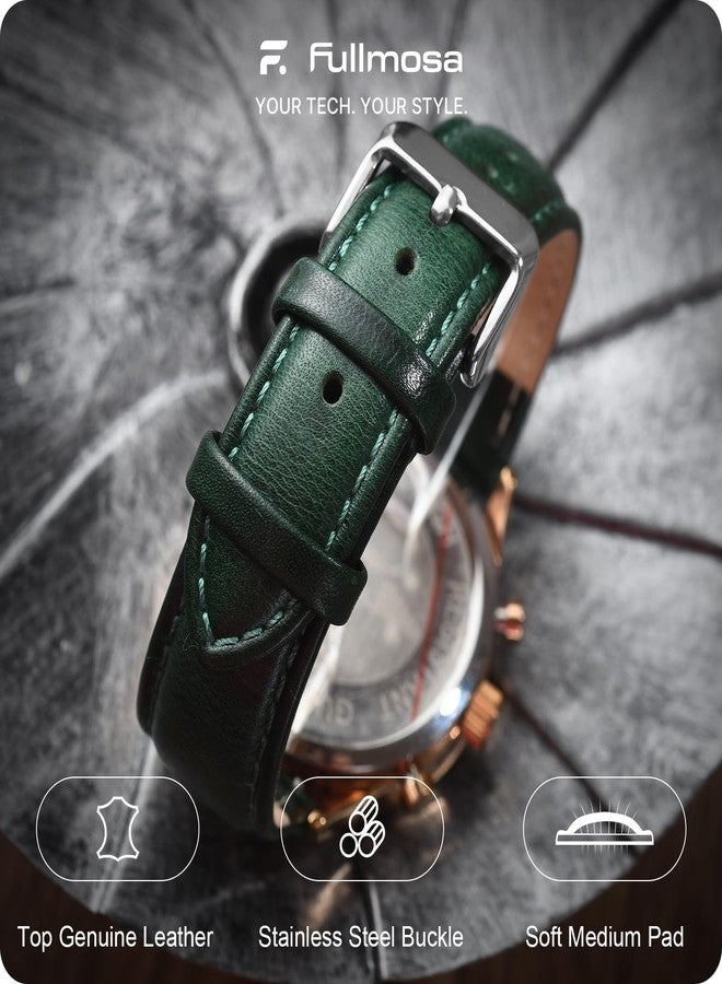 Fullmosa 22mm Quick Release Leather Watch Band for Garmin Samsung Galaxy - Image 2