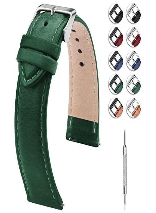 Fullmosa 22mm Quick Release Leather Watch Band for Garmin Samsung Galaxy - Image 1