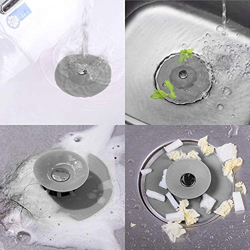 KPNG Shower Drain Stopper Hair Catcher Tub Stopper Silicone Drain Protector Drain Strainers for Kitchen Bathroom and Laundry (Pack of 1, Random Color) - Image 4
